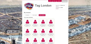 Image of Tag London interface page showing thumbnails of student avatars