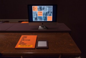 Both the online catalogue and the printed catalogue were on view in the exhibition's reading room.