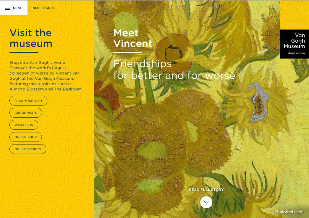 Van Gogh Museum homepage