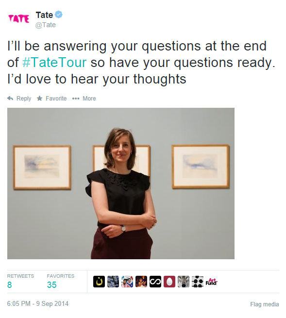Figure 9: Tweet posted during the Twitter tour